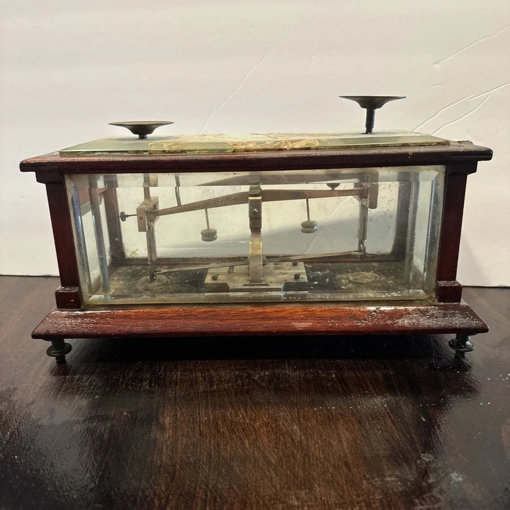 19th CENTURY‎ HENRY TROEMNER BALANCE SCALE  NICE DISPLAY BROKEN PIECES SEE PICS